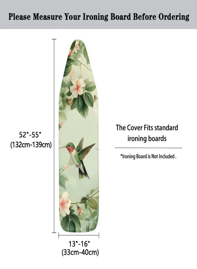 Vanideaoty Hummingbird Ironing Board Cover 15x54 Inch Floral Standard Ironing Board Cover with Elastic Edge and Hook and Loop Fasteners Scorch and Stain Resistant (No Pad) - Image 5
