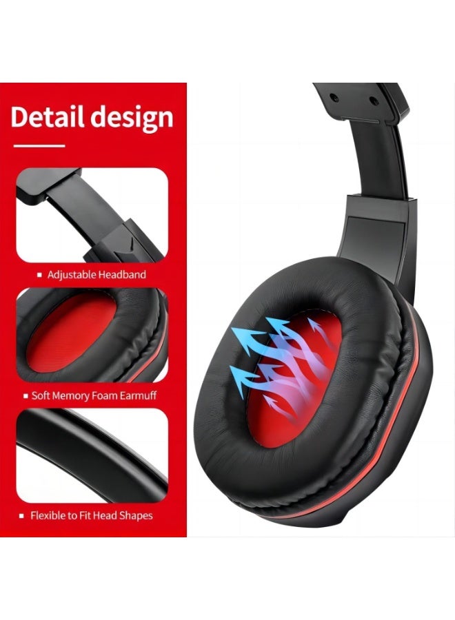 G2000 Mix Gaming Headset – 7.1 Surround Sound Wired Headphones with Microphone – Noise Isolation, Heavy Bass, Telescopic Design, LED Light – Compatible with PC, Laptop, FPS Games & More - Image 2