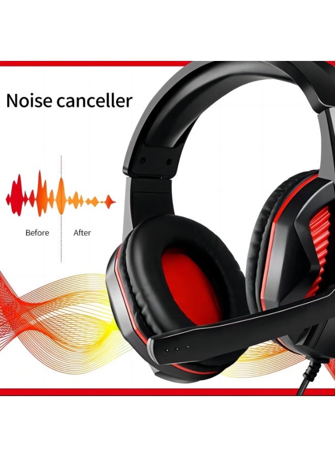 G2000 Mix Gaming Headset – 7.1 Surround Sound Wired Headphones with Microphone – Noise Isolation, Heavy Bass, Telescopic Design, LED Light – Compatible with PC, Laptop, FPS Games & More - Image 5