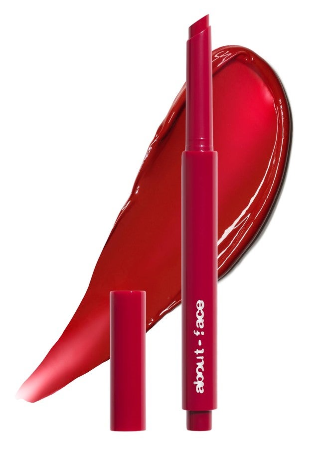 ABOUTFACE about-face Cherry Pick Lip Color Butter – High-Shine, Hydrating Lip Balm with Pomegranate Flower Extract & Cherry Butter – Vegan, Cruelty-Free, Clean Beauty – 0.06 oz (Red - Image 1