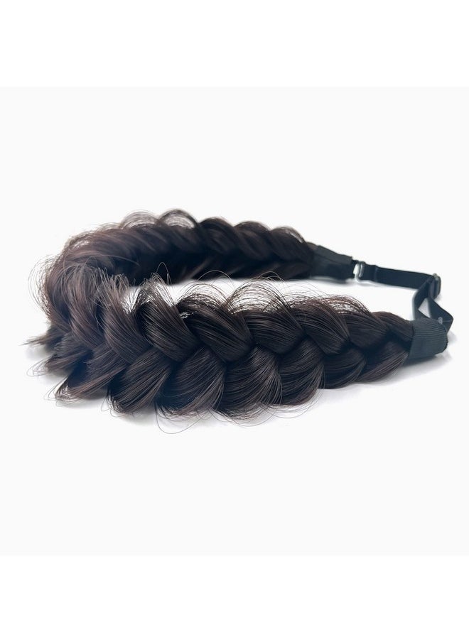 TOECWEGR - Oecwegr Synthetic Hair Braided Headband Classic Wide Strands Wedding Disorderly Fluffy Braids Wig Band Women Beauty Accessory - Image 1