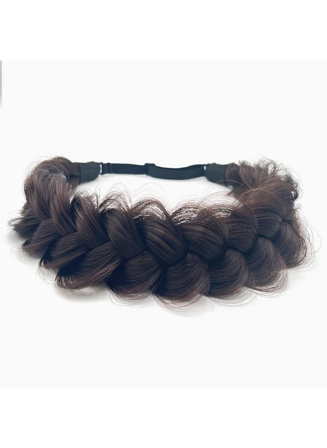 TOECWEGR - Oecwegr Synthetic Hair Braided Headband Classic Wide Strands Wedding Disorderly Fluffy Braids Wig Band Women Beauty Accessory - Image 1