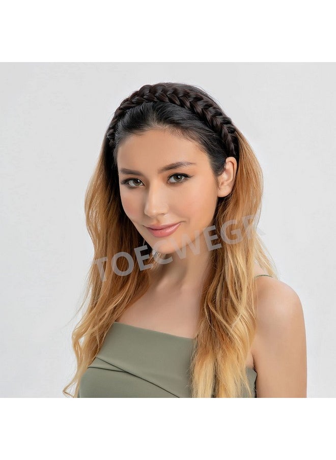 TOECWEGR - Oecwegr Synthetic Hair Braided Headband Classic Wide Strands Wedding Disorderly Fluffy Braids Wig Band Women Beauty Accessory - Image 1