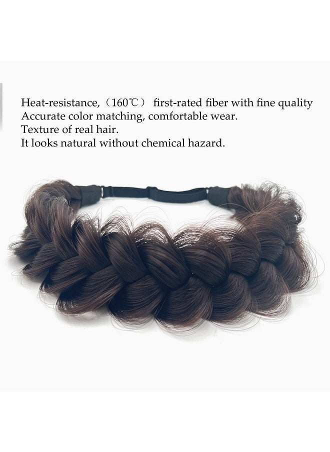 TOECWEGR - Oecwegr Synthetic Hair Braided Headband Classic Wide Strands Wedding Disorderly Fluffy Braids Wig Band Women Beauty Accessory - Image 1
