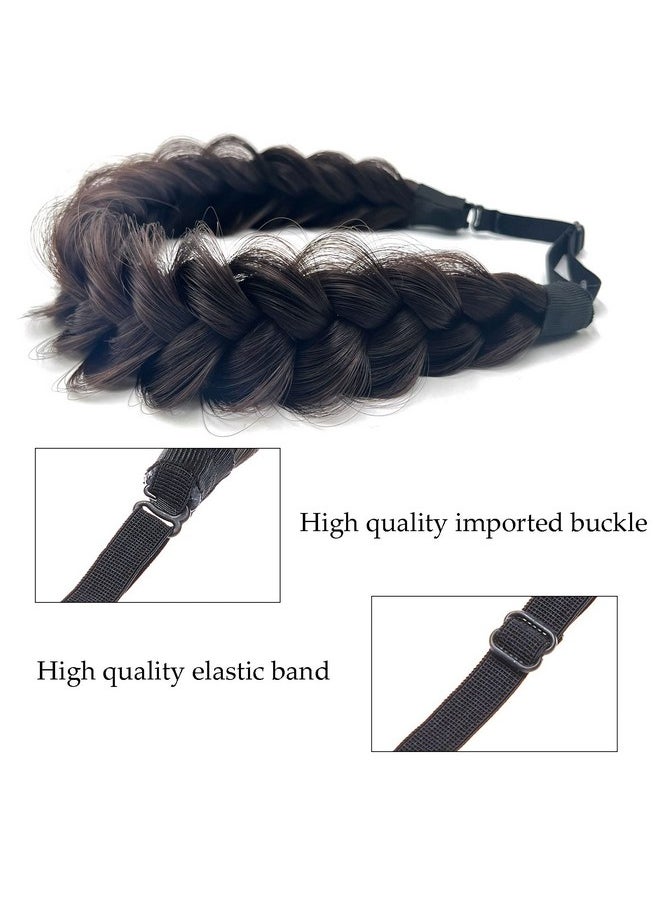 TOECWEGR - Oecwegr Synthetic Hair Braided Headband Classic Wide Strands Wedding Disorderly Fluffy Braids Wig Band Women Beauty Accessory - Image 1