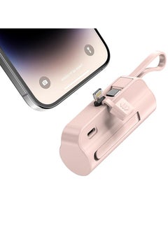 5000mah Mini Power Supply,20W Pd Fast Charging Portable Charger Battery Pack,Apple Android Compatible,Suitable for Business Trip/Travel/Outdoor Picnic(Pink)
