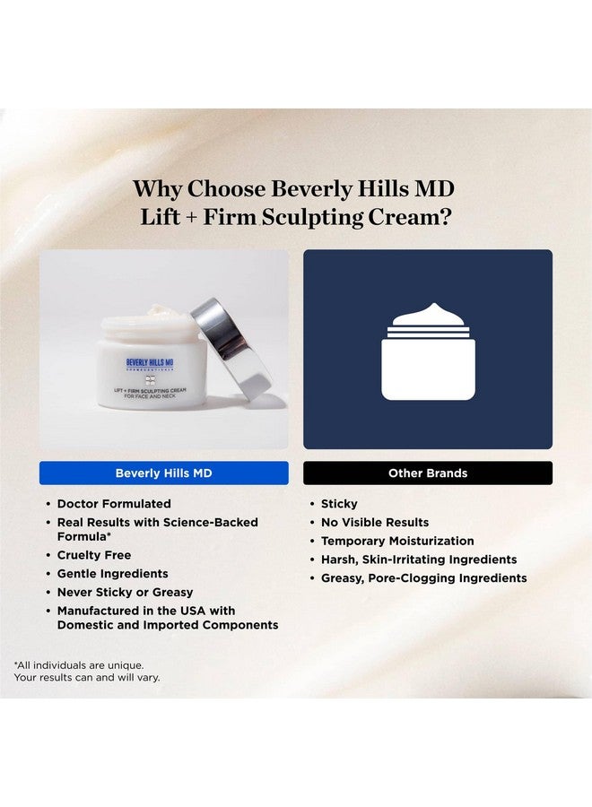 Beverly Hills MD Lift & Firm Sculpting Cream- Tighten & Tone Skin, Anti-Aging Lotion for Smooth, Moisturized Complexion- Lift and Smooth Face, Neck, Décolleté w/Silk Peptides, + Aloe Vera, Vitamin E - Image 4