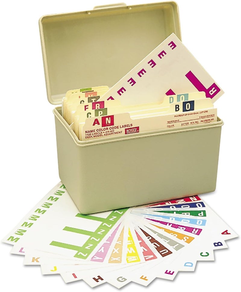 Smead AlphaZ NCC Color-Coded Name Label, A-Z, Label Sheet, Assorted Colors (67150) - Image 1