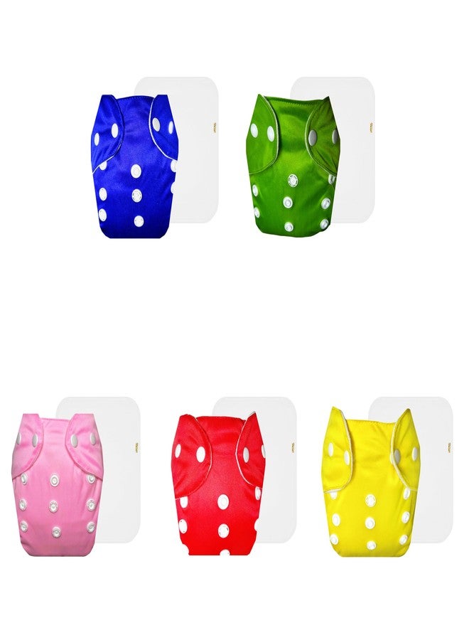 حفاضات دمبلدو لايت القماشية مع حشوة قطنية (عبوة من 5) | مضادة للحساسية | تسمح بمرور الهواء | مناسبة للسفر | مثالية لفصل الصيف الهندي | من 3 أشهر إلى سنتين | للجنسين - Image 1