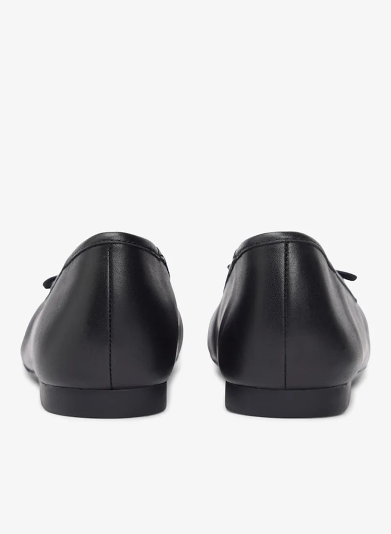 TOMMY HILFIGER  TH Monogram Charm Leather Ballerinas for Women | Best Price UAE