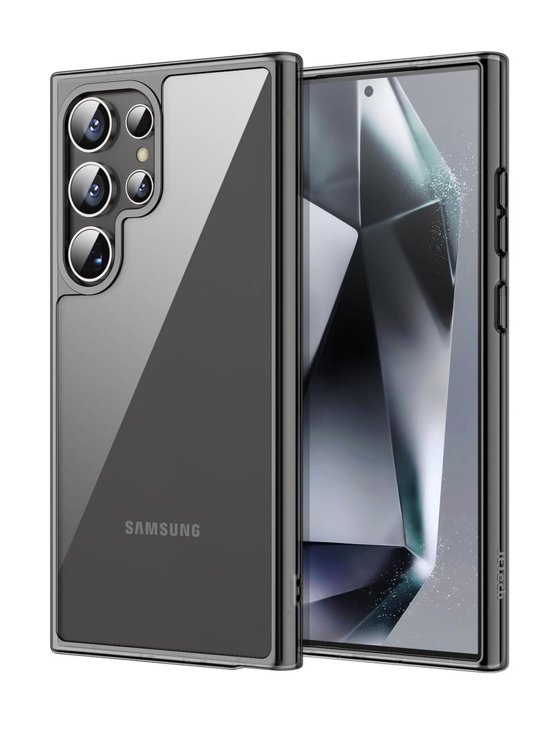 S25 Ultra Case,Compatible with, Non Yellow Grade Drop Protection & Hard PC Back Cover Slim Transparent Anti-Scratch Shockproof Phone Case (Grey)