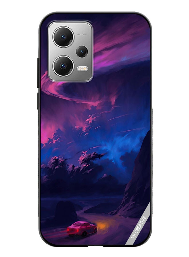 VR CREATIVE Protective Case Cover For Xiaomi Redmi Note 12 Car On Empty Road Design Multicolour - Image 1