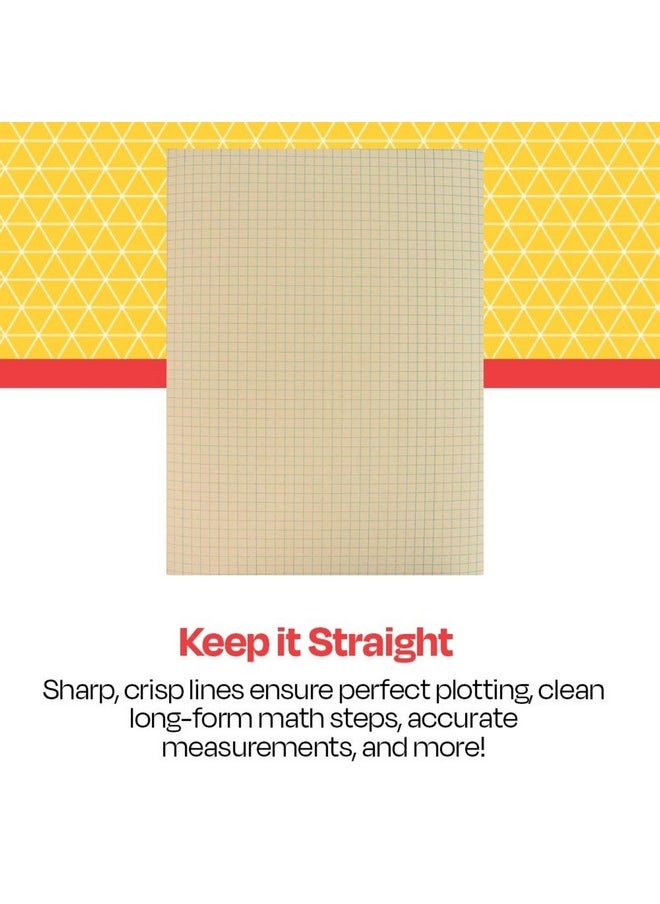School Smart - School Smart Graph Paper, 1/4 Inch Rule, 9 x 12 Inches, Manila, Pack of 500 - Image 1
