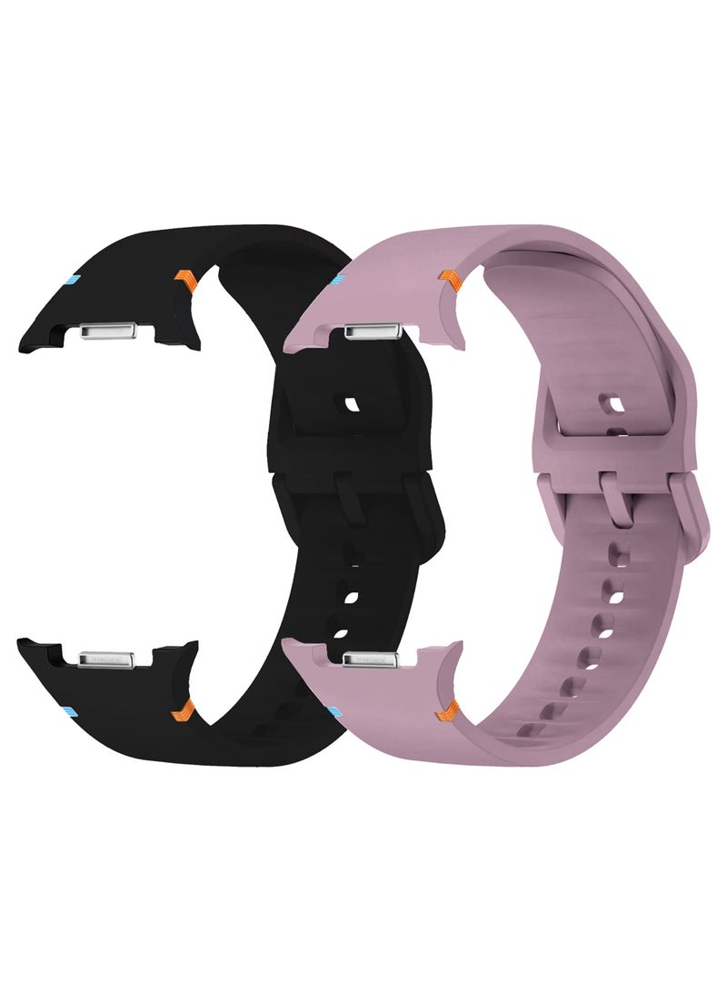 2Packs Sport Band for Galaxy Watch 8 40mm 44mm and Watch 8 Classic 46mm, Silicone Replacement Strap, M/L Size - Image 1