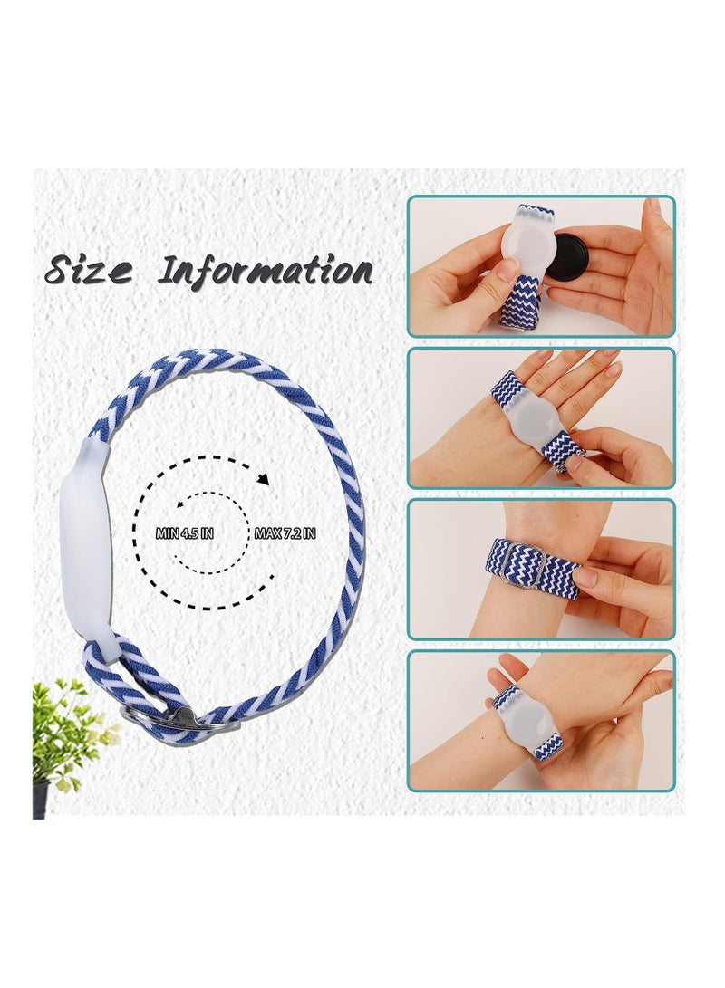 Anmi 2 Pcs Airtag Kids Wristbands, Kids Bracelet Compatible with Apple AirTag, Nylon Strap Cassette Holder Accessories for Toddlers Adults, Adjustable Anti-Lost - Image 2