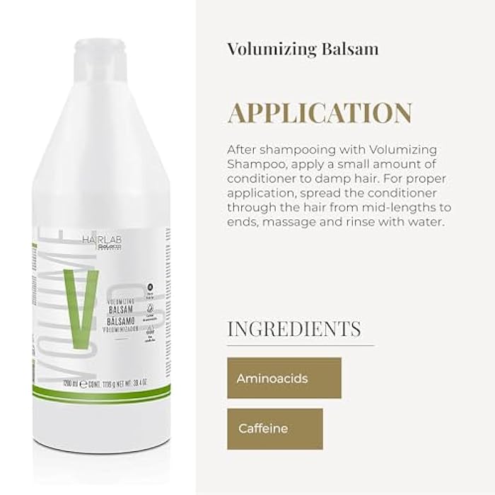 SALERM - Volume Conditioner - Volumizing Hair Lab - 1200 ml - with Caffeine and Amino Acids - for Fine and Limp Hair - Adds Body and Volume to Hair - Paraben-Free - Image 4