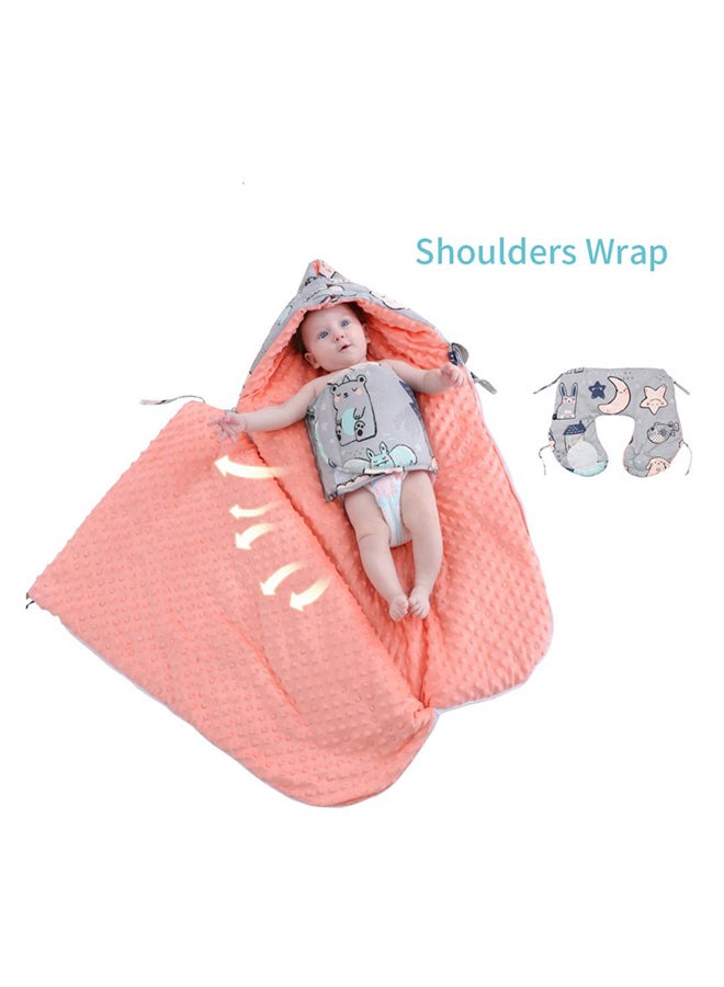 Cotton Anti-Shock Autumn And Winter Dual-Use Newborn Baby Blanket Sleeping Bag - Image 3