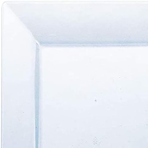 kaya Square Clear Plastic Dinner Plates 95  Pack of 10  Elegant  Sturdy Dinnerware for Weddings Birthdays  Home Use - Image 2
