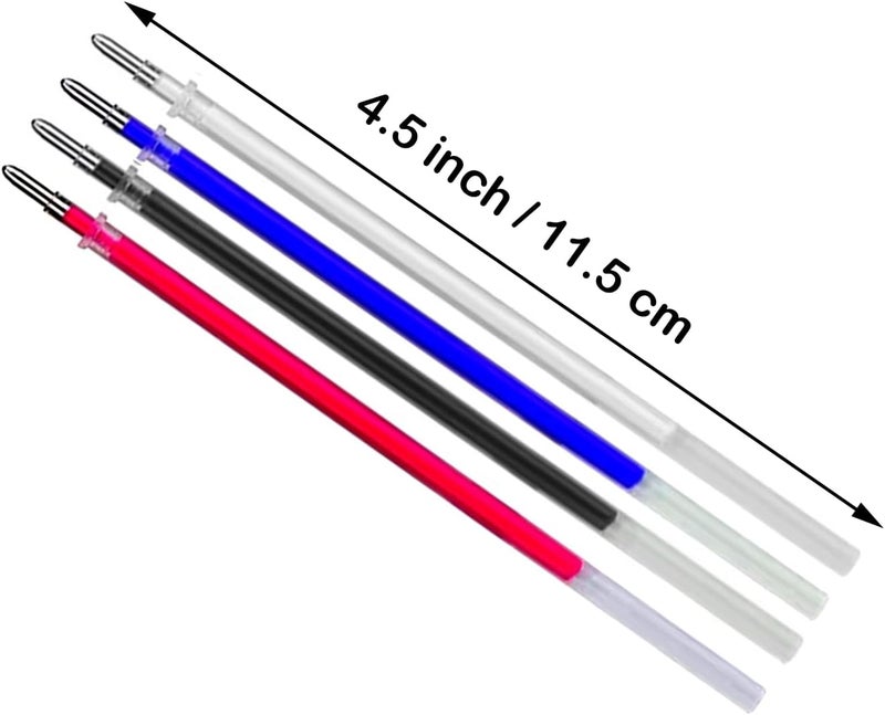 Aakriti Fabric Marker Pen Refill Heat Erasable Fabric Pens Heat Erasable Fabric Marking Pens for Tailors Sewing and Quilting Dressmaking Multicolor (Red, Blue, Black, White 20PCS) - Image 4