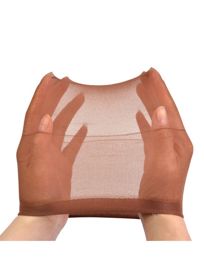 YTBYT 4 Pcs Wig Caps Stretchy Nylon Wig Stocking Caps For Women Men Kids (Nylon Wig Cap Dark Brown) - Image 4