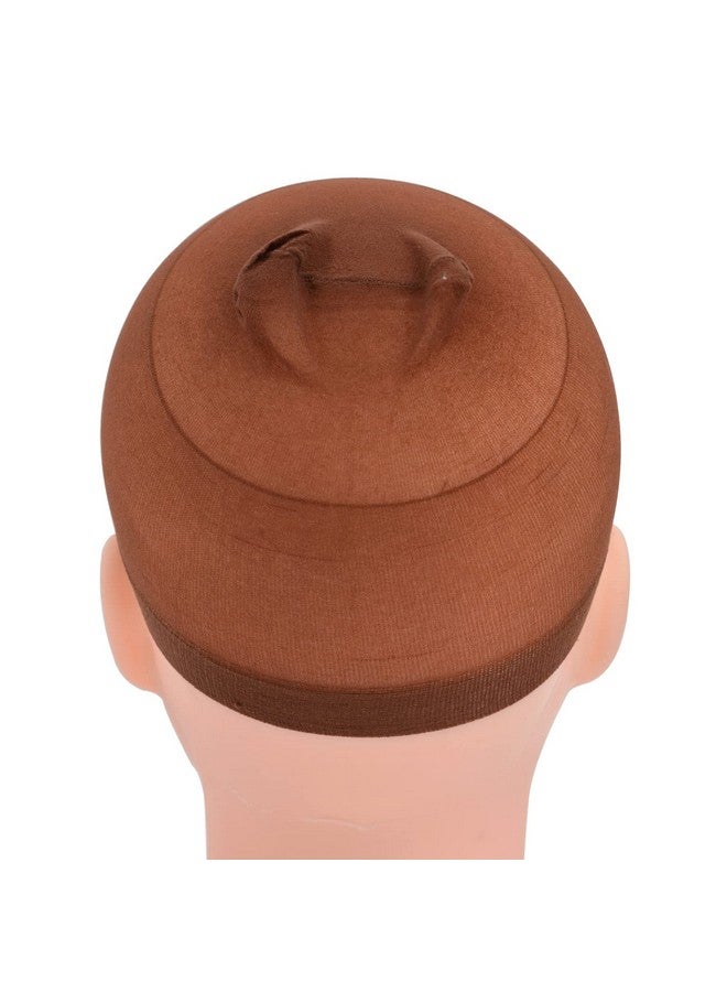 YTBYT 4 Pcs Wig Caps Stretchy Nylon Wig Stocking Caps For Women Men Kids (Nylon Wig Cap Dark Brown) - Image 5