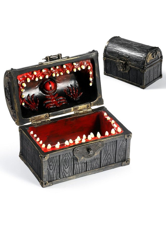 DNDND Mimic Chest Dice Storage Box Large Size Holds 6 Sets of Polyhedral Dice Great Gift for Dungeons and Dragons Players DM Masters RPG Gaming - Image 1
