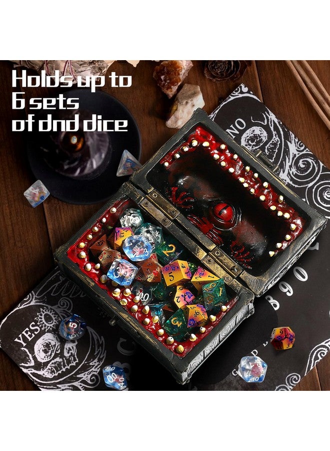 DNDND Mimic Chest Dice Storage Box Large Size Holds 6 Sets of Polyhedral Dice Great Gift for Dungeons and Dragons Players DM Masters RPG Gaming - Image 3