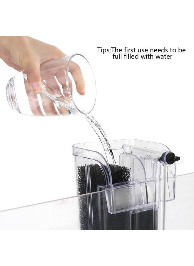 VAYINATO - VAYINATO Sobo Transparent Nano Aquarium Hang On Back Filter Wp - 206H With Surface Skimmer | 3 Watts | 250 L/H - Image 1
