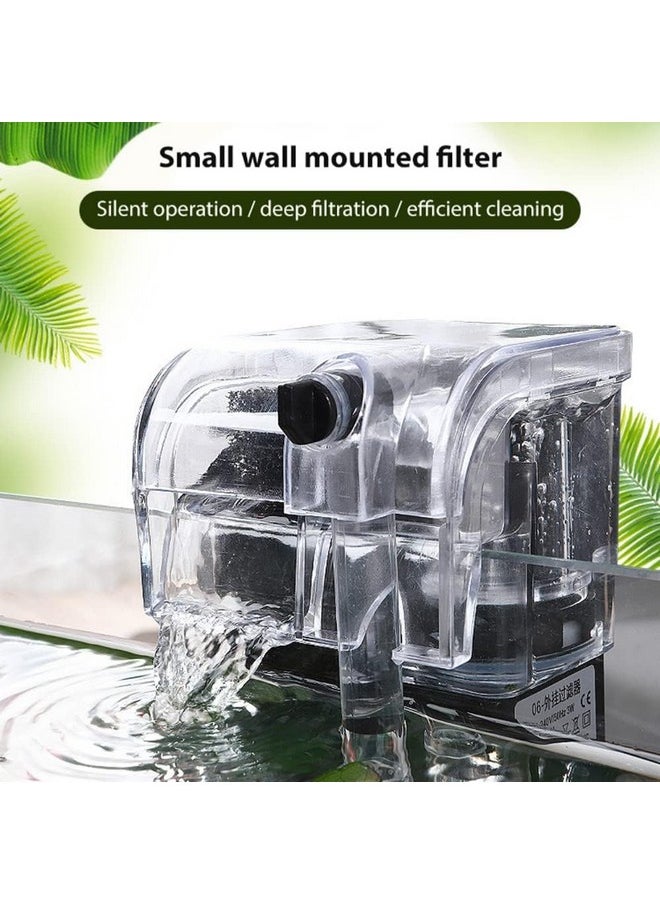 VAYINATO - VAYINATO Sobo Transparent Nano Aquarium Hang On Back Filter Wp - 206H With Surface Skimmer | 3 Watts | 250 L/H - Image 1
