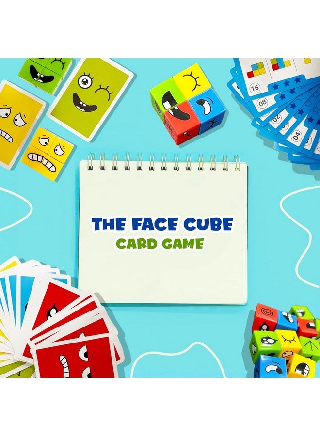 Wembley Smiley Face Emoji Cube Set Face Change Game for Kids Educational Emotion Change Blocks Face Expression Changing Puzzle Toy for Kids Age 3 4 5 6+ & Up - Image 2