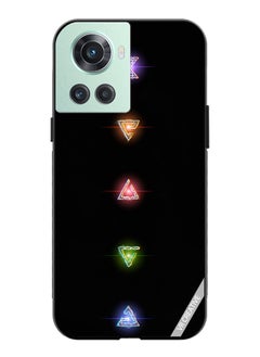 Protective Case Cover For OnePlus Ace Neon Lights Diamond Shapes Design Multicolour