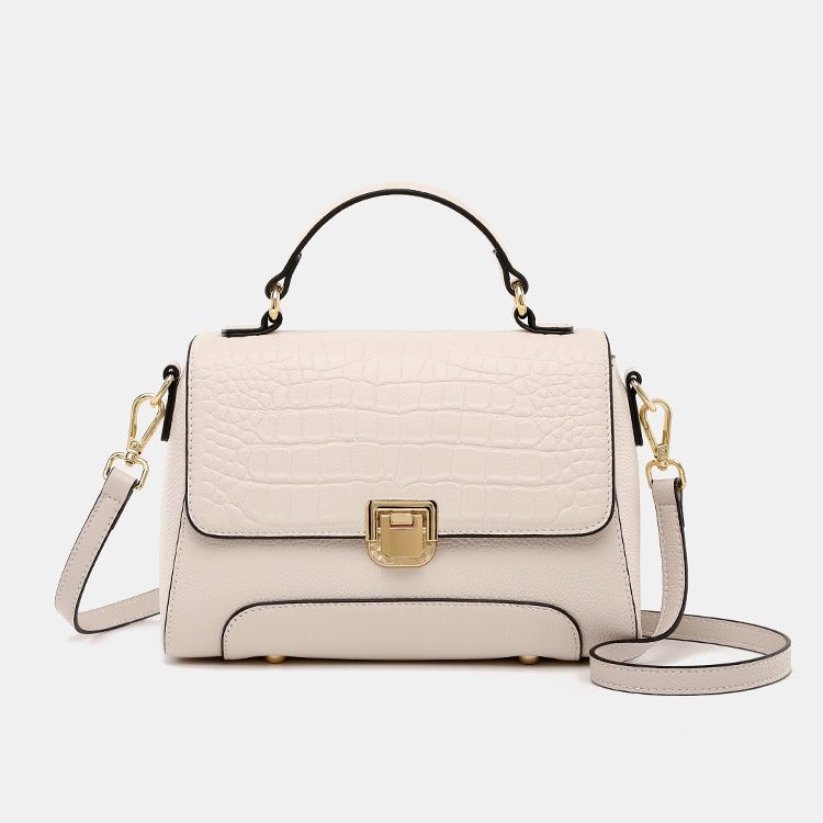 Women'S Bag Niche High-End Sense Handbag Fashion Crocodile Pattern Genuine Leather Shoulder Crossbody Small Square Bag - Image 5