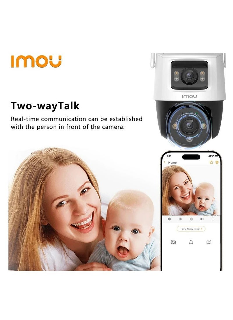 IMOU - Outdoor security camera is waterproof and dustproof to meet all your security needs 6MP Resolution (3MP+3MP) Color Night Vision up to 30m AI Person and Vehicle Detection Auto PT Tracking Two Way Audio and Built in Siren - Image 1