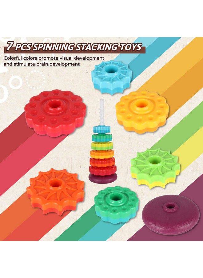 لعبة دوارة، ألعاب تكديس قوس قزح للأطفال الصغار 13، ألعاب تكديس الحلقات للأطفال من 6 إلى 12 شهرًا، هدايا عيد الميلاد أو عيد الميلاد للأطفال من 1 إلى 3 سنوات، ألعاب حسية لتطوير الدماغ على طريقة مونتيسوري - Image 3