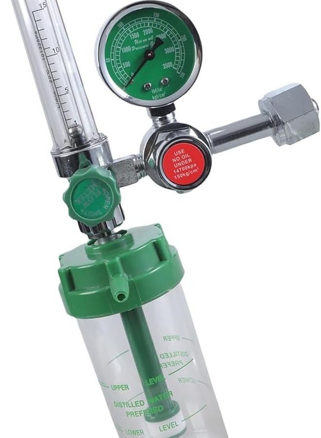 منظم الأكسجين الطبي مع مقياس الضغط وضبط تدفق قابل للتعديل للاستخدام في المستشفى والمنزل - Image 1