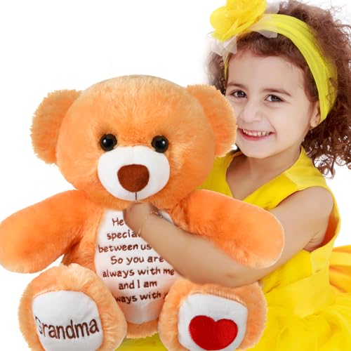 Liliful Sympathy Bears for Boys and Girls Loss of Grandma Memorial Bear Grief Stuffed Animals Grandma Remembrance Gift Bereavement Gifts Grieving Plush Toy for Condolences Memorial Loss of Loved - Image 3