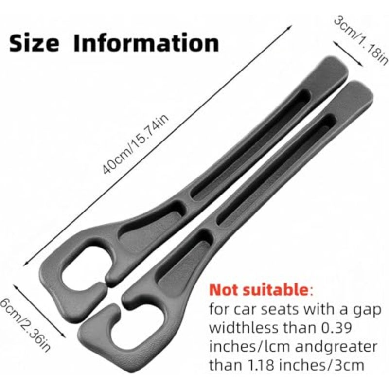 4PCS Car Seat Gap Filler Organizer and Leak-Proof Blocker, Black Universal Fit, Storage Slot, Leak-Proof Seat Gap Plug, For Car SUV  Truck - Image 2