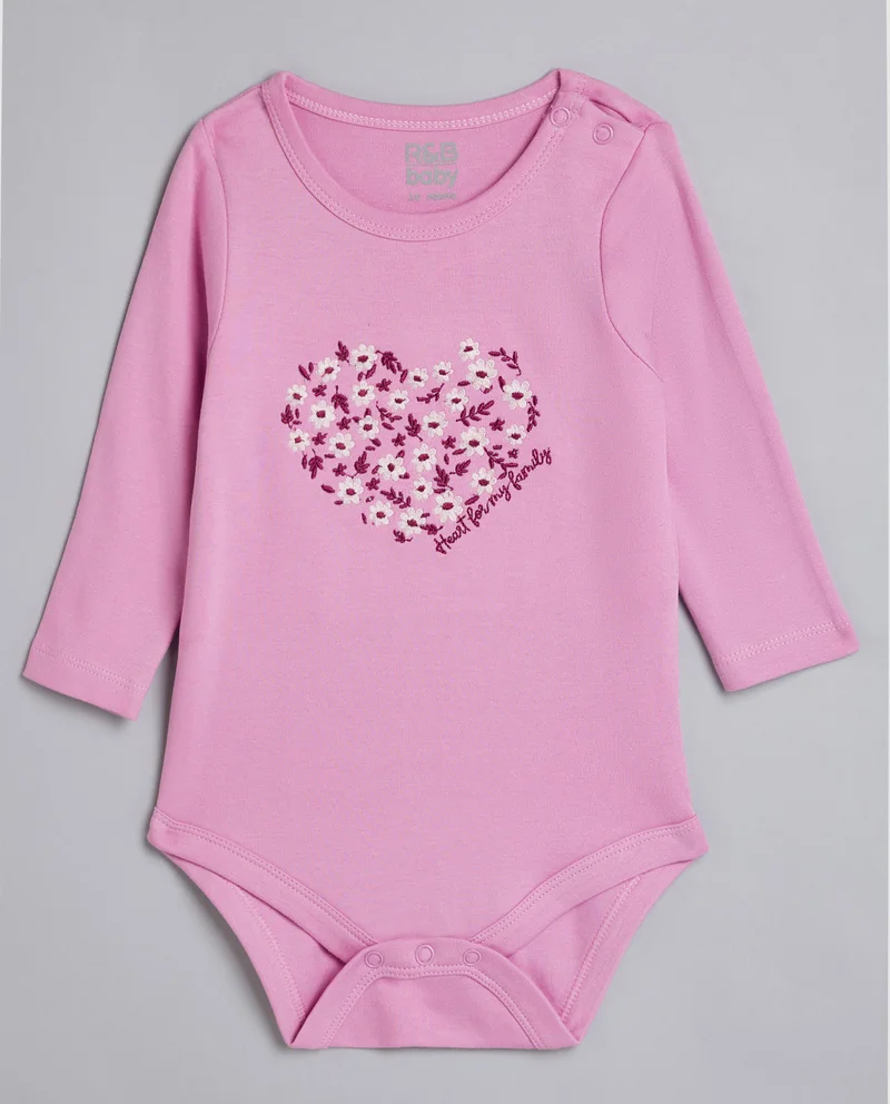 أر أند بي 3 Pack printed Bodysuits with Long Sleeves
