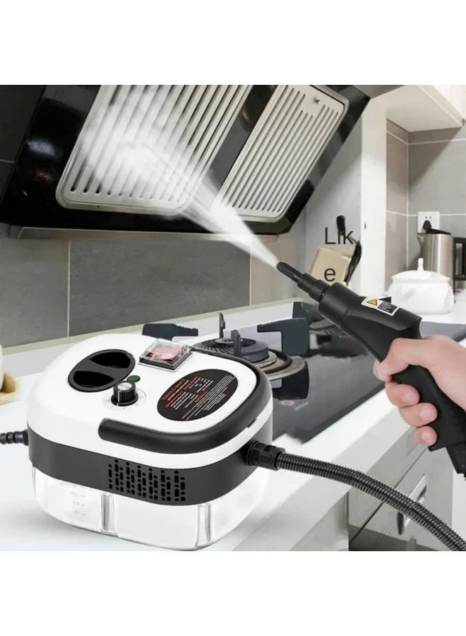 2500W High Temperature and Pressure Portable Steam Cleaner for Home & Car, White - Image 3