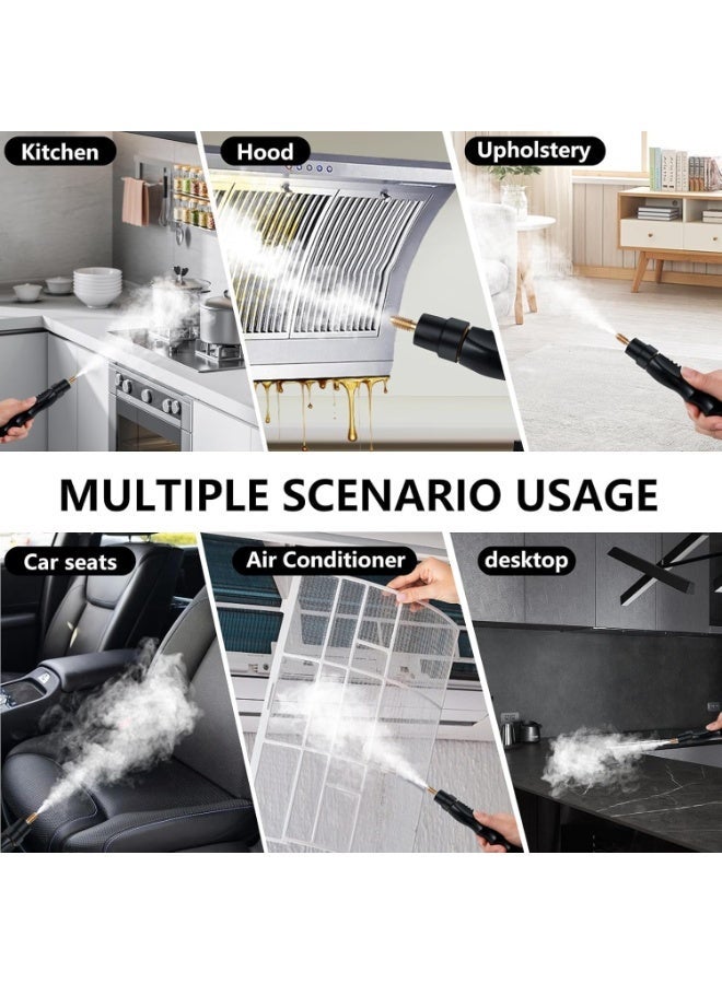 2500W High Temperature and Pressure Portable Steam Cleaner for Home & Car, White - Image 4