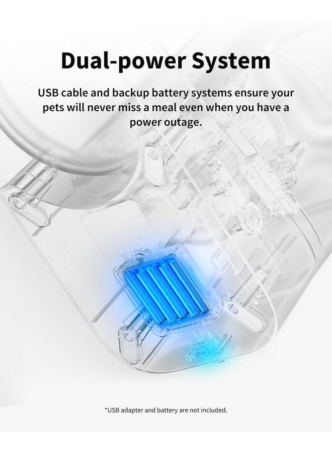 PETKIT Automatic Pet Feeder, 3L Wifi Cat Dog Feeder, Schedule Feeding Pet Food Dispenser For Cats And Dogs With 304 Stainless Steel Feeding Bowl, Up To 10 Meals Per Day, Usb Cable/App Control - Image 4