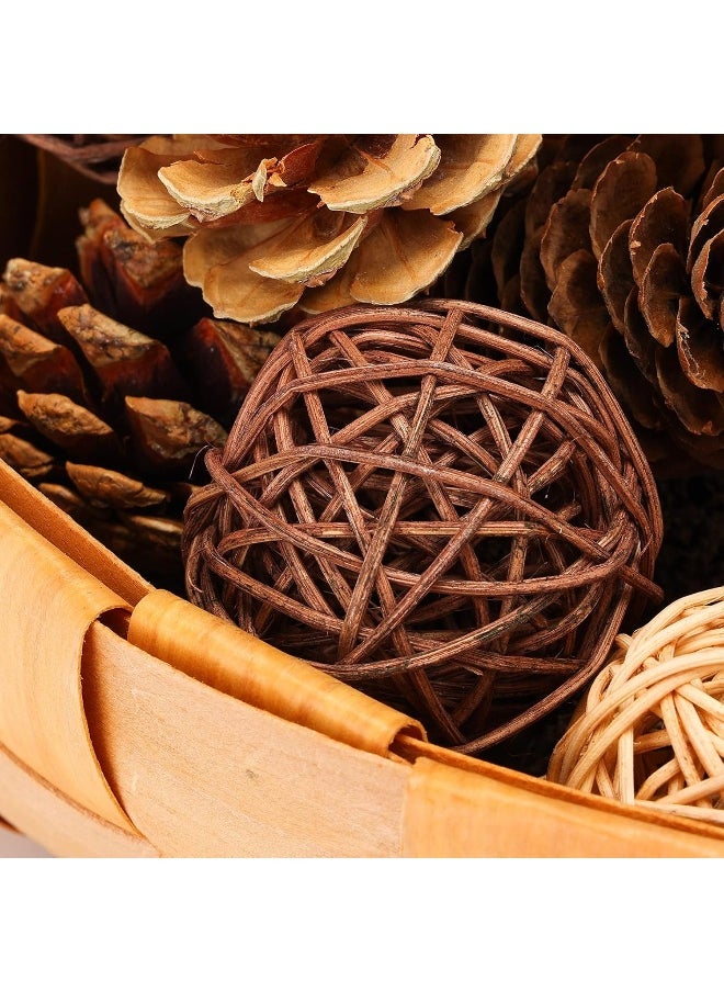 DomeStar - DomeStar 38PCS Pine Cone Set, Artificial Acorns Berry Craft and Natural Pinecones Ornament Pine Picks Fake Fruit Decor Fall Decorating Kit - Image 1