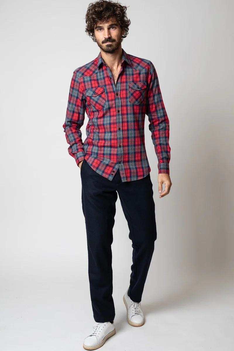 Jaqk Spirit Pio - Red Checkered Shirt