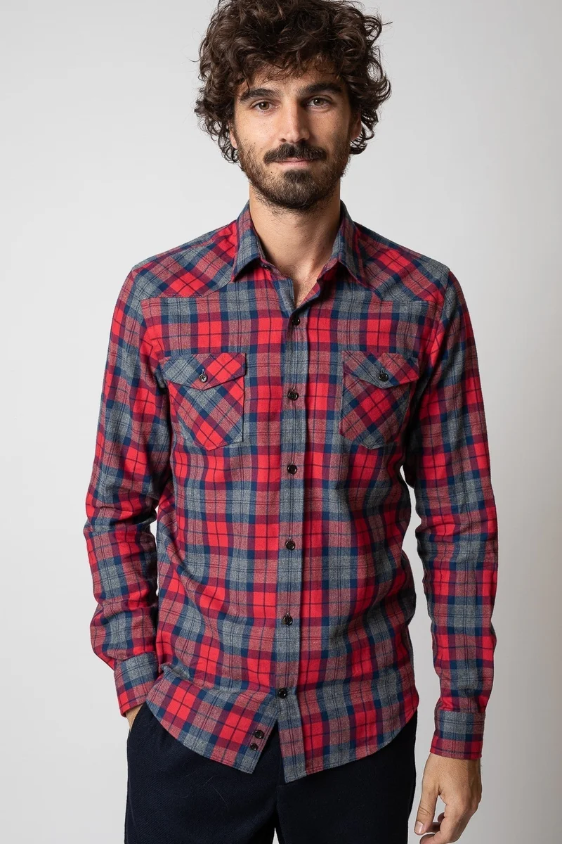 جاك Spirit Pio - Red Checkered Shirt