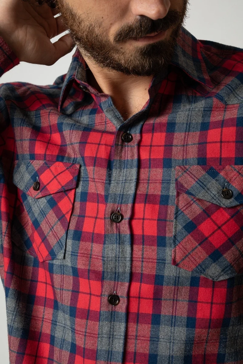 Jaqk Spirit Pio - Red Checkered Shirt