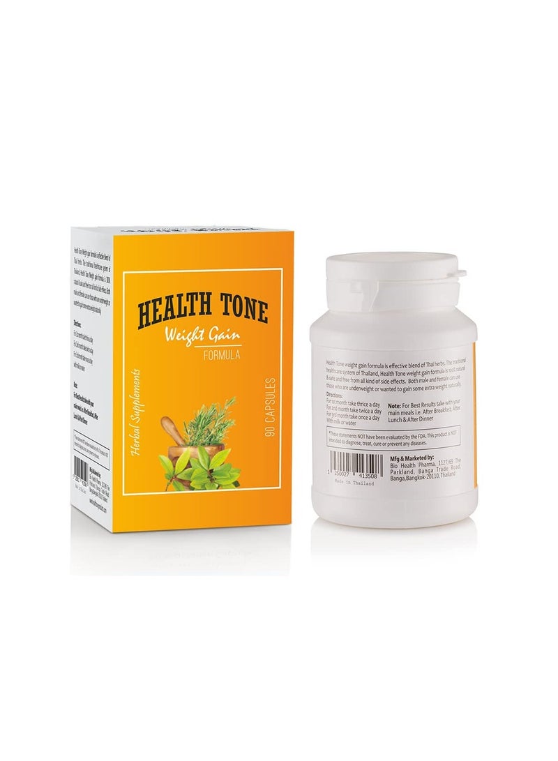 Health Tone Herbal Weight Gain Capsule 90 Capsules - Image 2