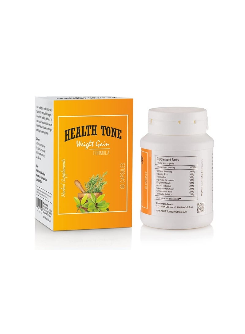Health Tone Herbal Weight Gain Capsule 90 Capsules - Image 3
