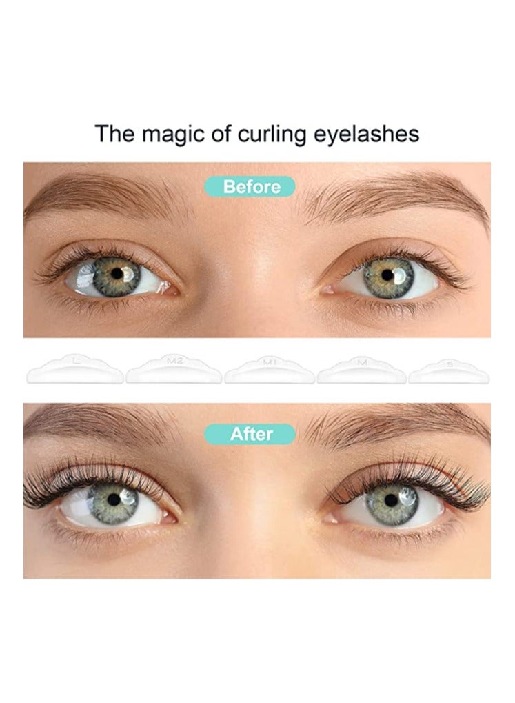 Excefore Silicone Eyelash Perming Curler 10Pcs Lash Lift Rods with Y Shape Eyelash Brush White Reusable Eyelash Perming Curler Shield Pads Silicone Eyelash Perming Curler Makeup Tools Perfect Lash Lifting  - Image 3