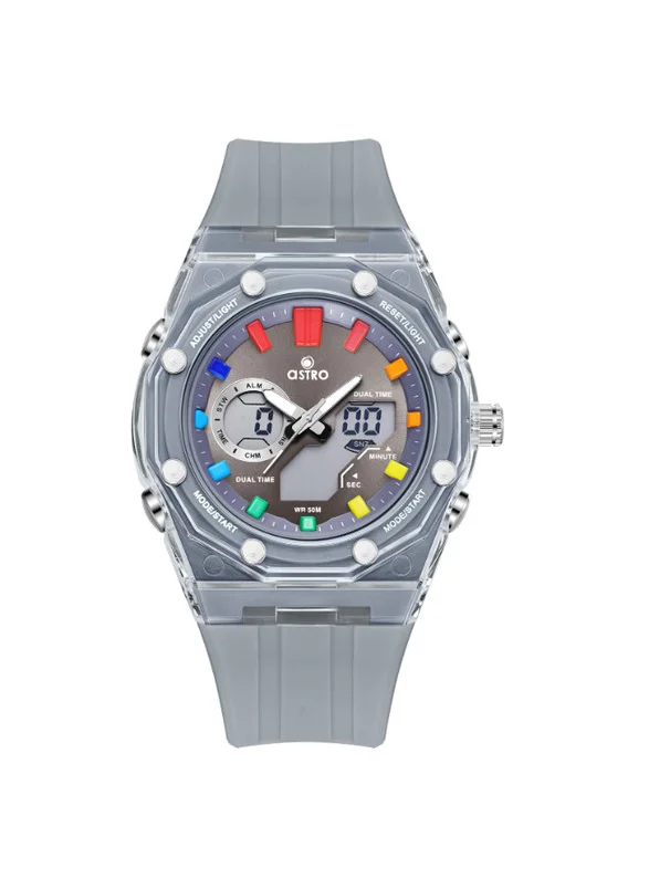 أسترو Astro A24801-PPXX Kids Analog-Digital Display Watch & Polyurethane Strap Grey