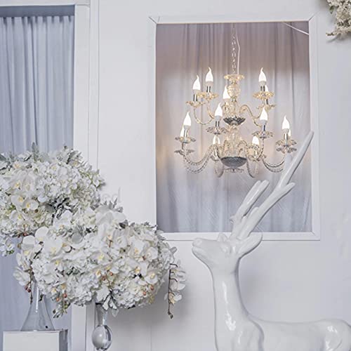 HinyoCo 5 Pcs Artificial Phalaenopsis Flowers and 4 Bundles Leaves,Artificial Orchid Flowers with 4 Bundles Leaves Stem Plants for Home Wedding Decoration - Image 5